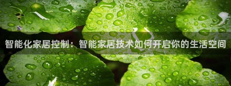 富联娱乐是什么公司：智能化家居控制：智能家居技术如何开启你的