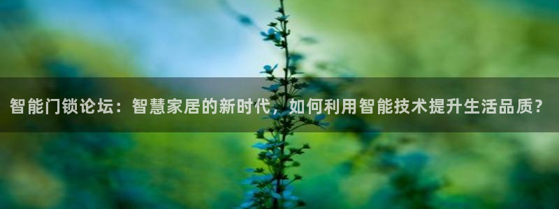 富联娱乐注册审判官333OO：智能门锁论坛：智慧家居的新时代