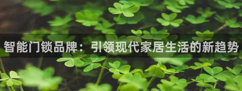 富联娱乐官网入口下载：智能门锁品牌：引领现代家居生活的新趋势