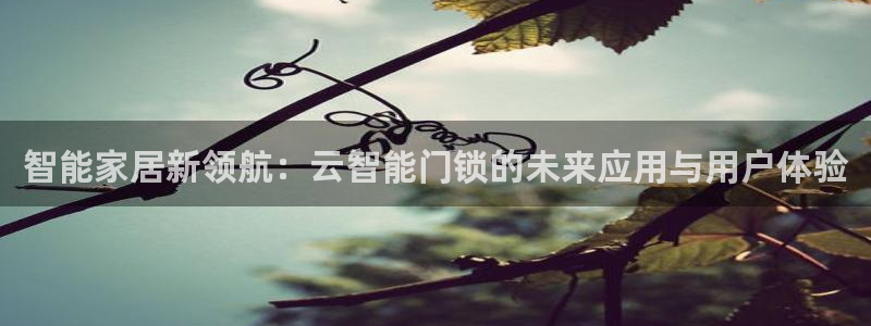 富联娱乐了67OO6：智能家居新领航：云智能门锁的未来应用与