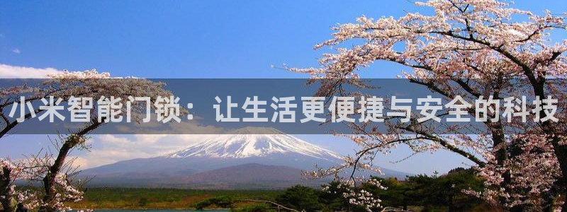 富联娱乐主管么67O77逐风：小米智能门锁：让生活更便捷与安