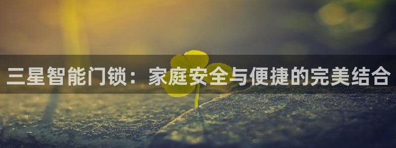 富联娱乐官方网站首页：三星智能门锁：家庭安全与便捷的完美结合