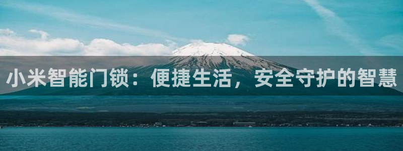 富联2娱乐是正规平台吗：小米智能门锁：便捷生活，安全守护的智