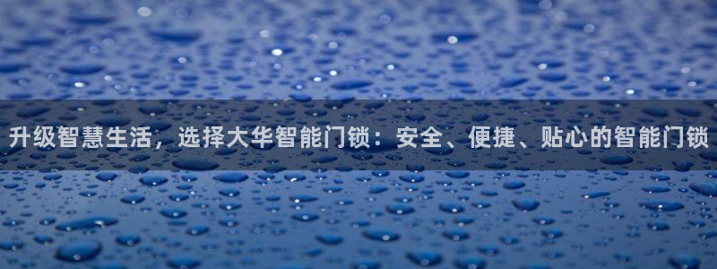 联富市场娱乐园：升级智慧生活，选择大华智能门锁：安全、便捷、