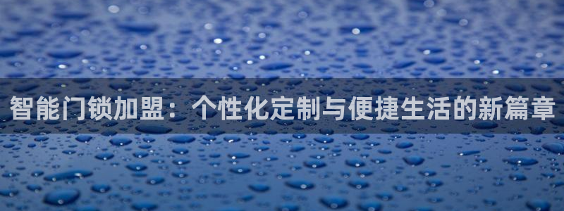 富联娱乐开户流程图：智能门锁加盟：个性化定制与便捷生活的新篇